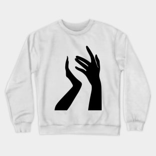 Woman's hands (black) Crewneck Sweatshirt